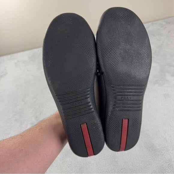 Prada Sport Leather Low Top Sneakers Brown Size 7.5 US - Picture 4 of 15